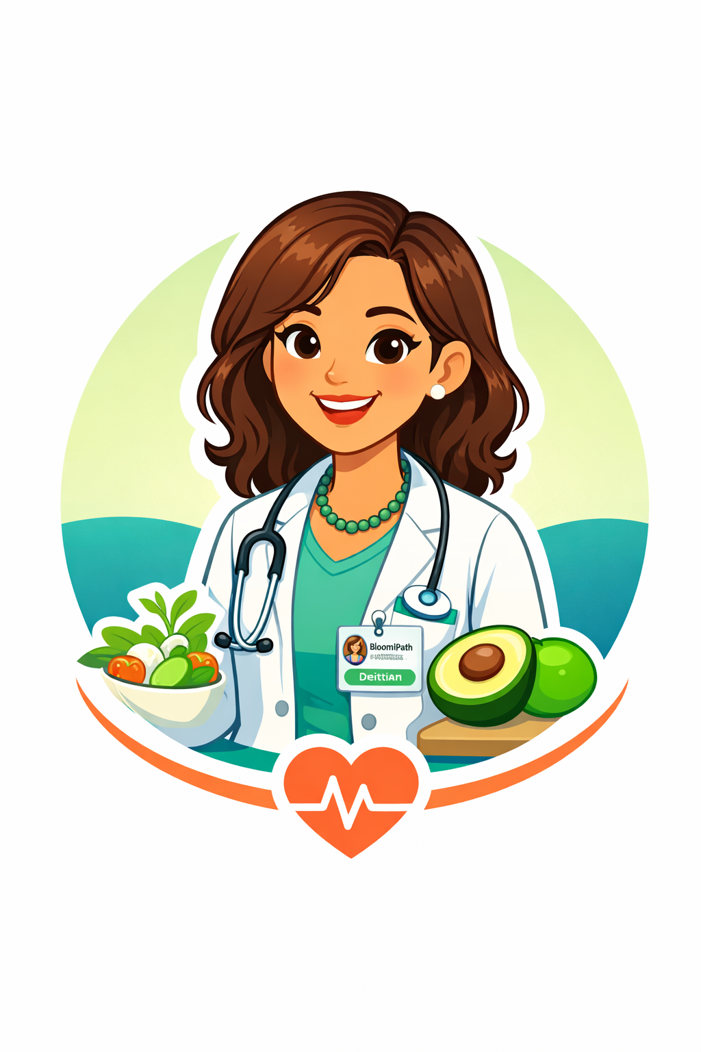 Cartoon illustration of a registered dietitian